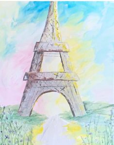 eiffel tower painting